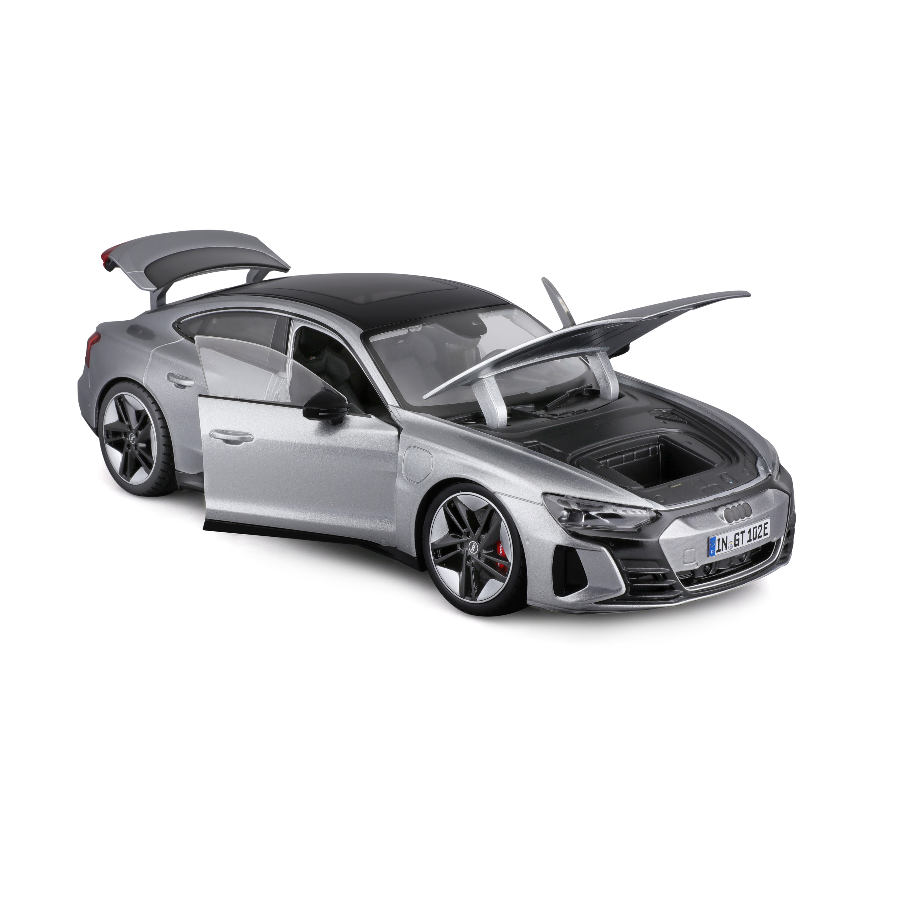 BBURAGO 18-11050 - Maßstab Modellauto Audi - e-tron RS GT (silber, 1:18) Spielzeugauto