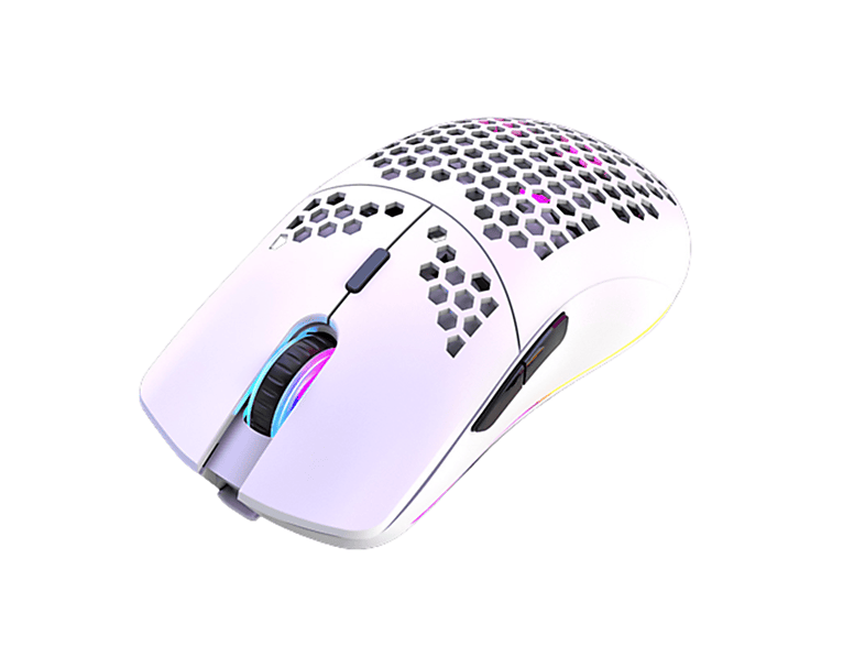 SYNTEK Maus Weiß Wiederaufladbar Büro Beleuchtet Maus Computer Maus, Kabellos weiß