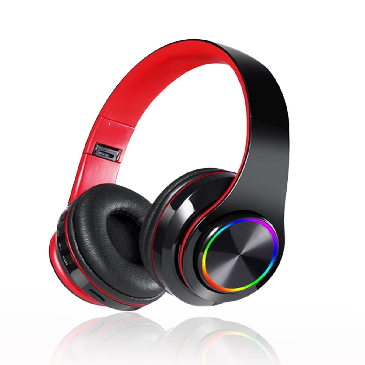 Auriculares inalámbricos KINSI B39 RGB-Licht, Circumaurales, Bluetooth,  Negro