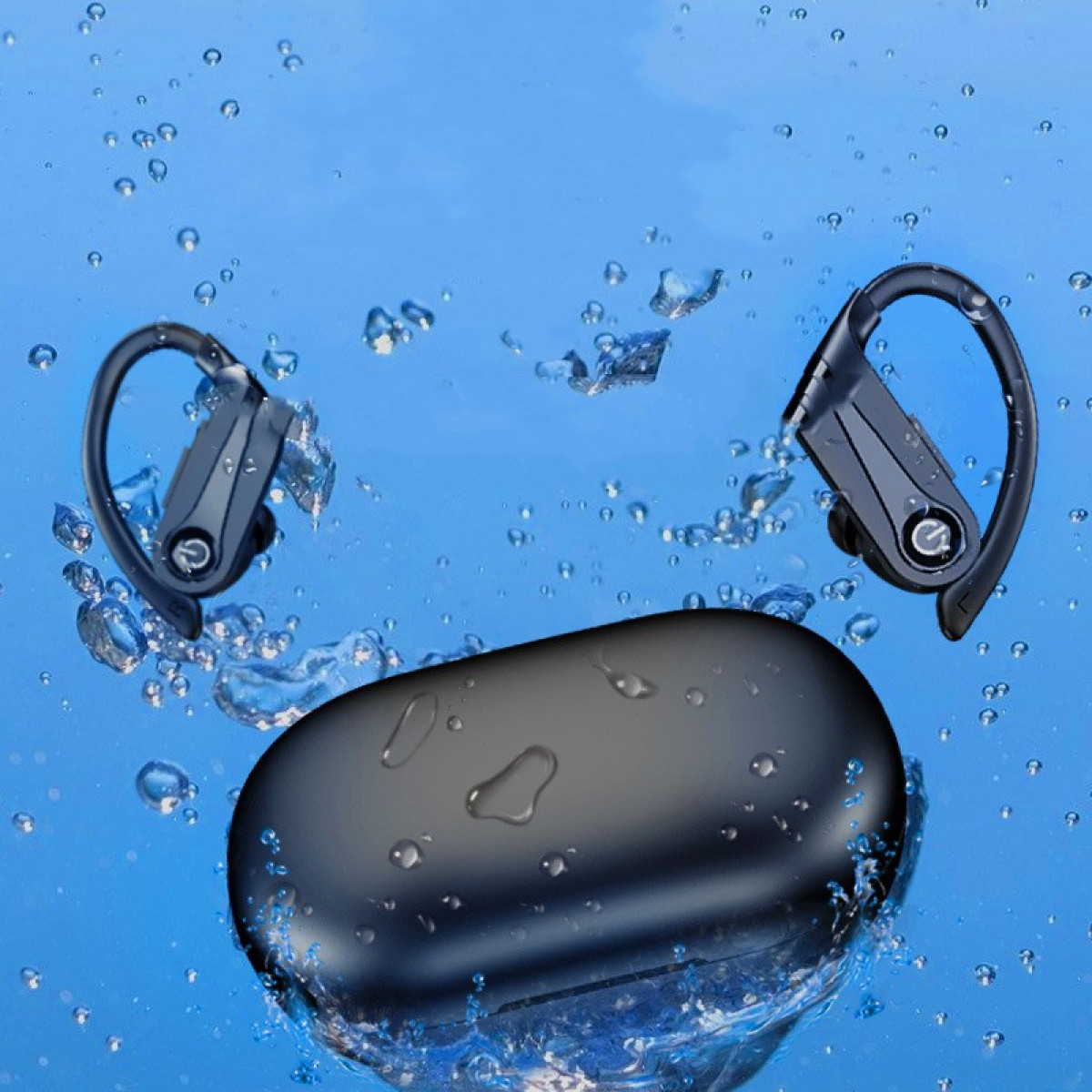 INF Drahtlose Kopfhörer Bluetooth Kopfhörer 5.3 Open-ear Hi-Fi-Sound-Rauschunterdrückung, Schwarz