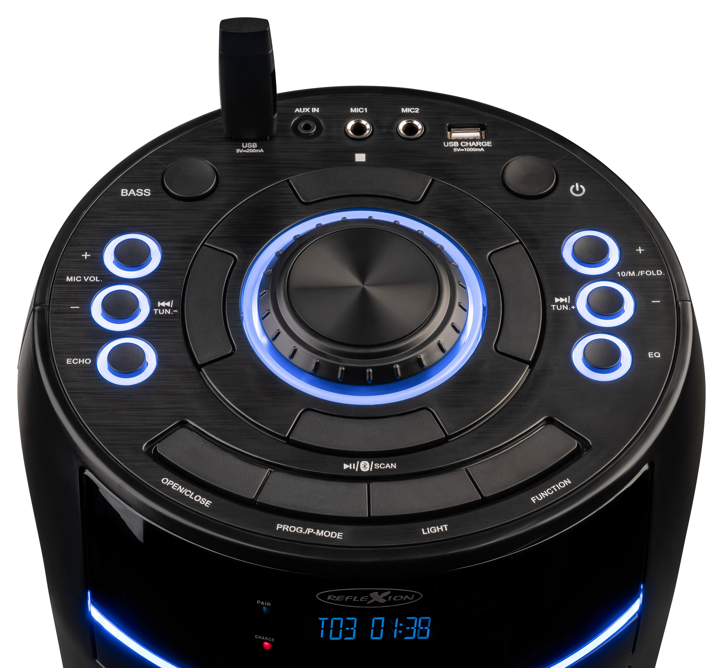 Lautsprecher Bluetooth REFLEXION PS10BTCD schwarz