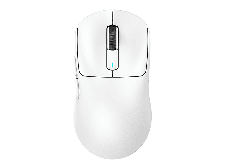 SYNTEK Weiße kabellose Gaming-Maus - Triple-Modus-Konnektivität, leichtes Design Maus, weiß