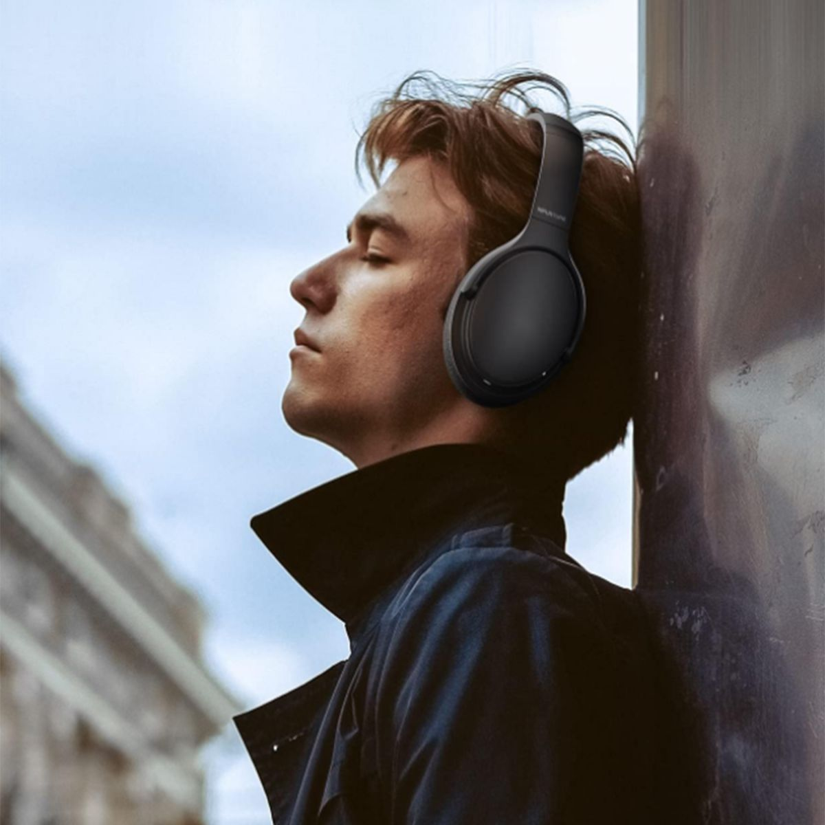 KINSI Bluetooth-Headset, Geräuschunterdrückung, Kopfhörer kabelgebunden/drahtlos Over-ear wireless grau Bluetooth Kopfhörer