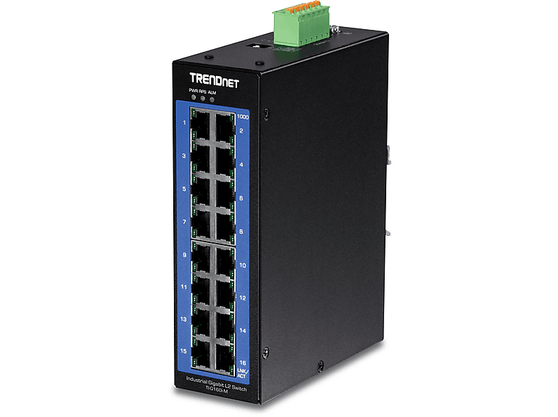 TRENDNET 16-Port TI-G160i-M Switch Netzwerk-Switch