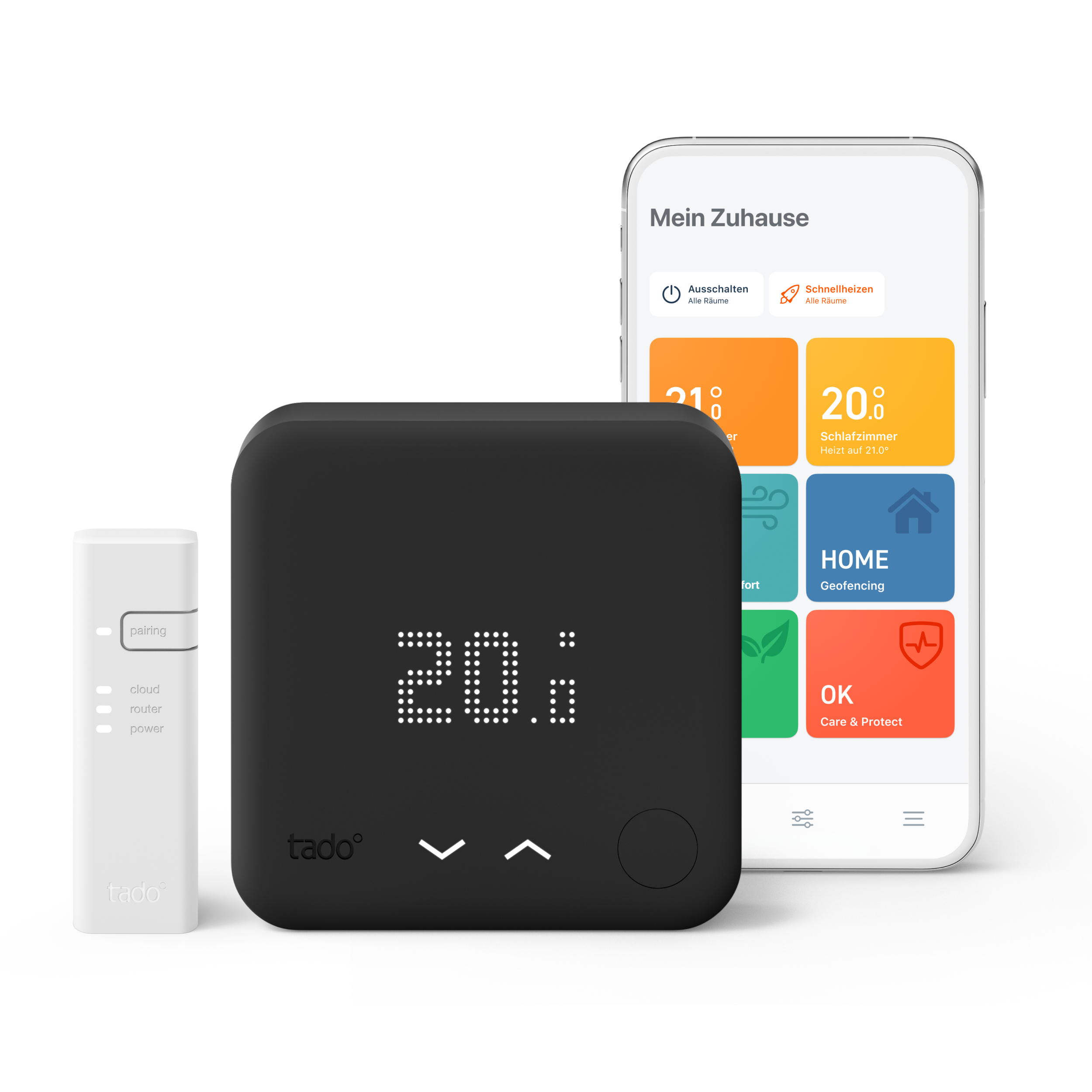 TADO Starter Kit schwarz Thermostat Thermostat, Verkabelt Smartes V3