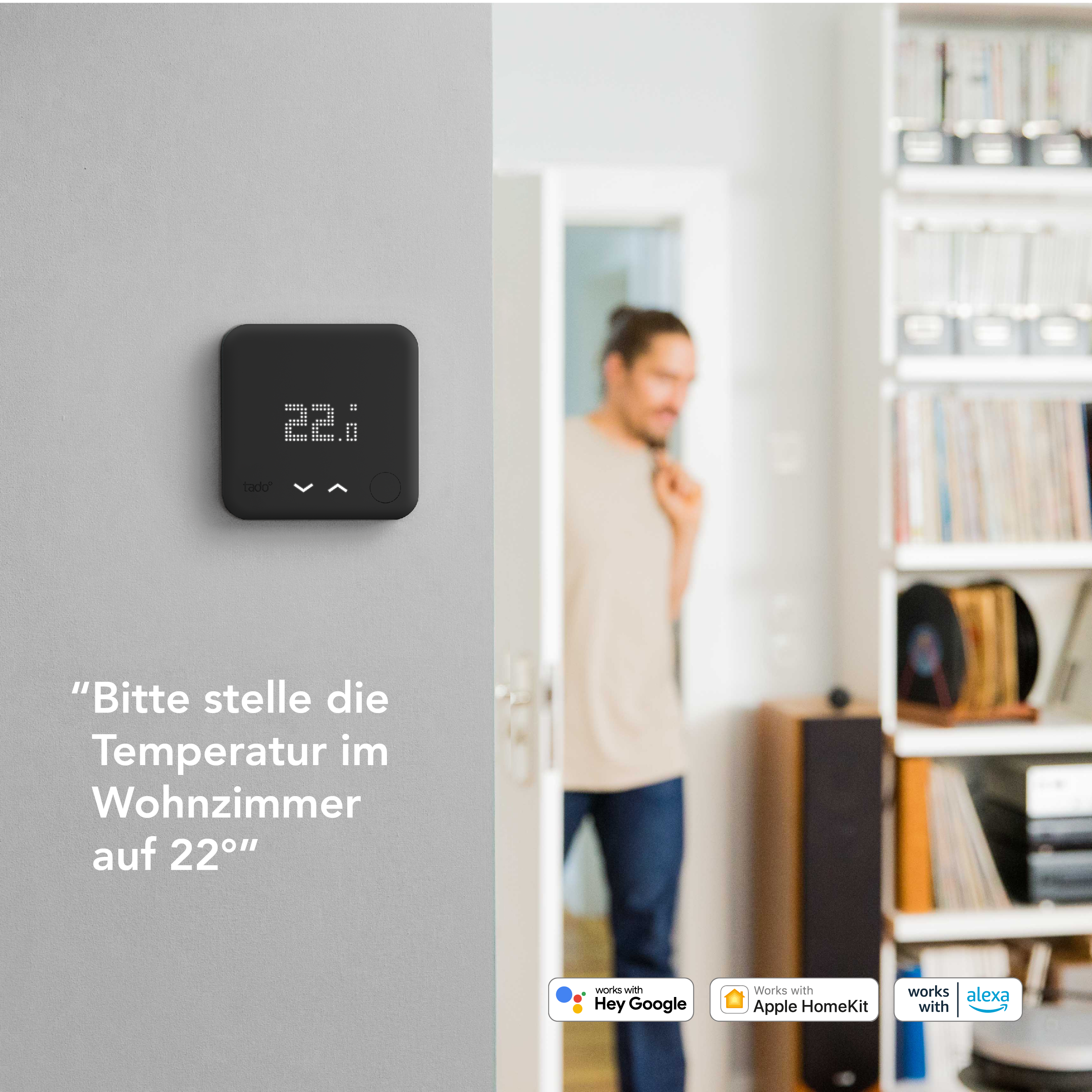 Starter Thermostat Verkabelt schwarz Thermostat, TADO Kit V3+ Smartes