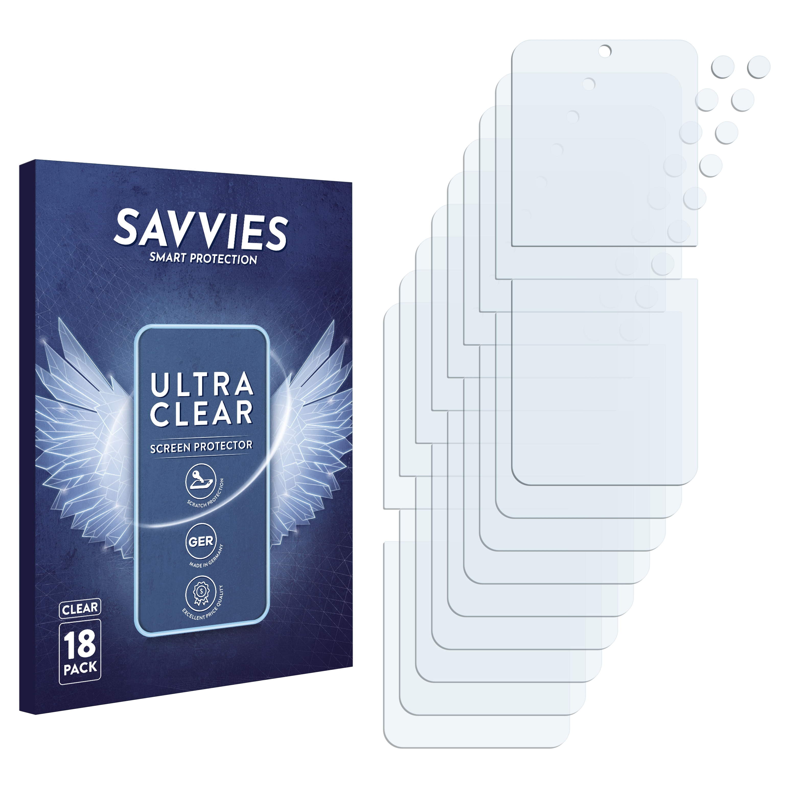 SAVVIES 18x klare Flip Z 5) Schutzfolie(für Samsung Galaxy