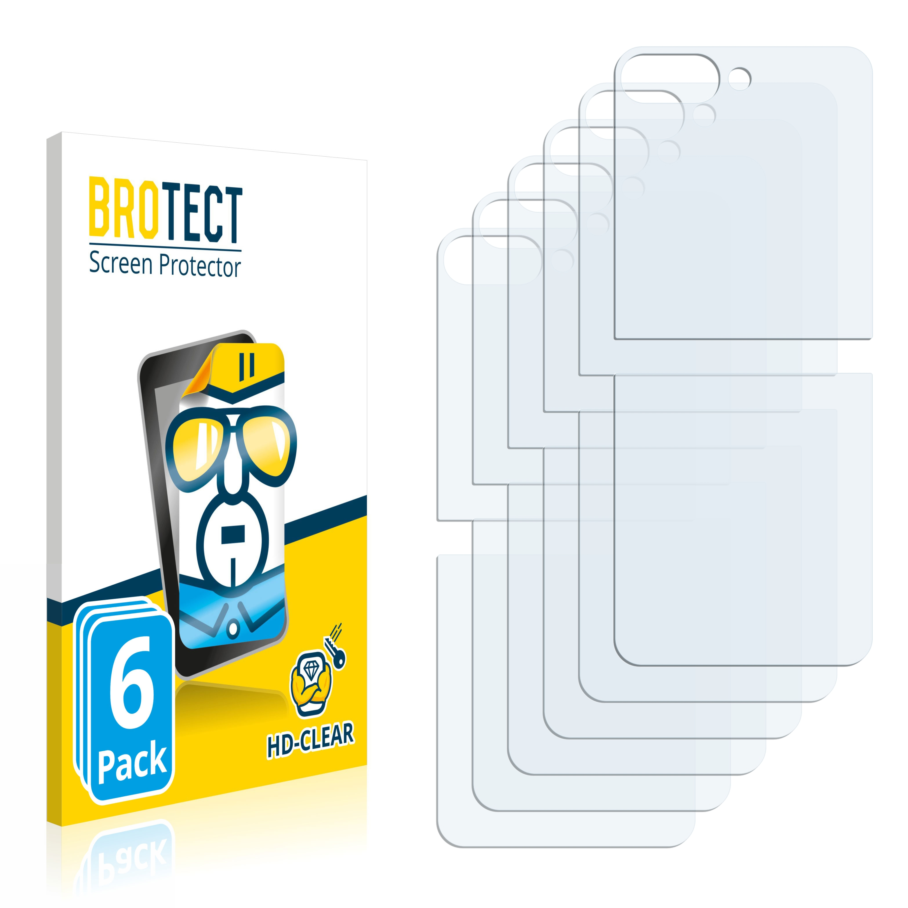 BROTECT 6x klare 5) Samsung Galaxy Schutzfolie(für Z Flip