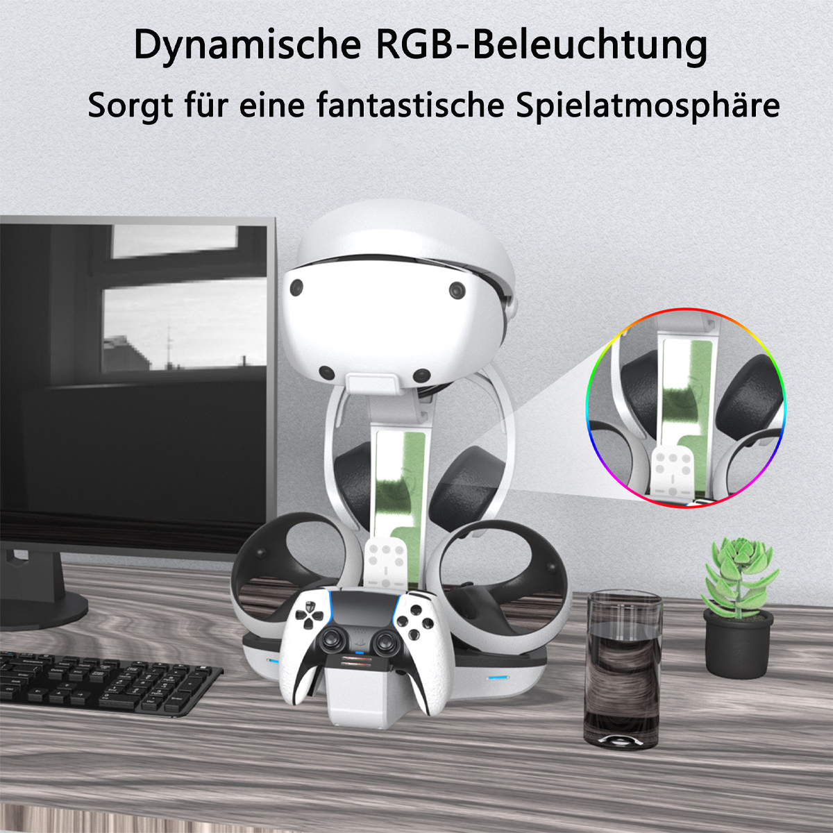 Gamepad-Ladeschale, weiß für Ladeschale, PS VR2,Lagerregale,VR2 Ladestation Controller,PS5-Ladestation RESPIEL