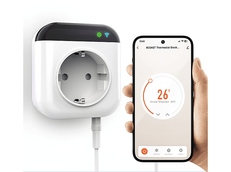 Thermostat-Steckdose Plugs Smart XCOAST WiFi Smart