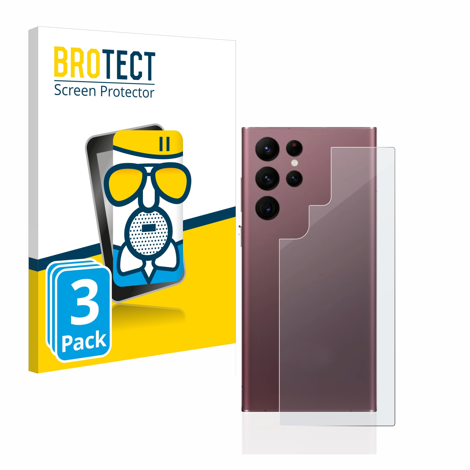 BROTECT 3x Galaxy matte Airglass Schutzfolie(für Enterprise Edition) 5G S22 Ultra Samsung