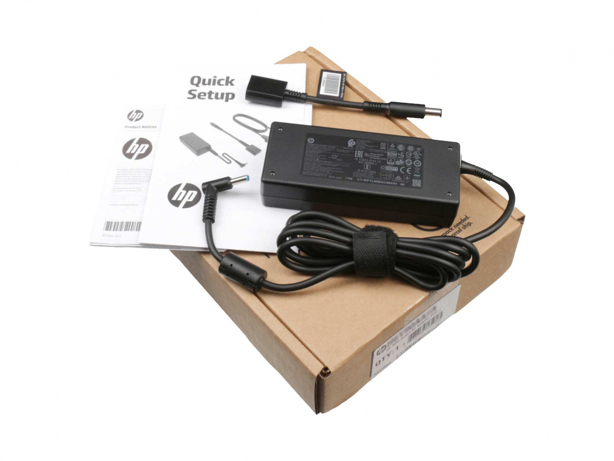 HP 710413-001B mit Adapter Original Netzteil Watt 90
