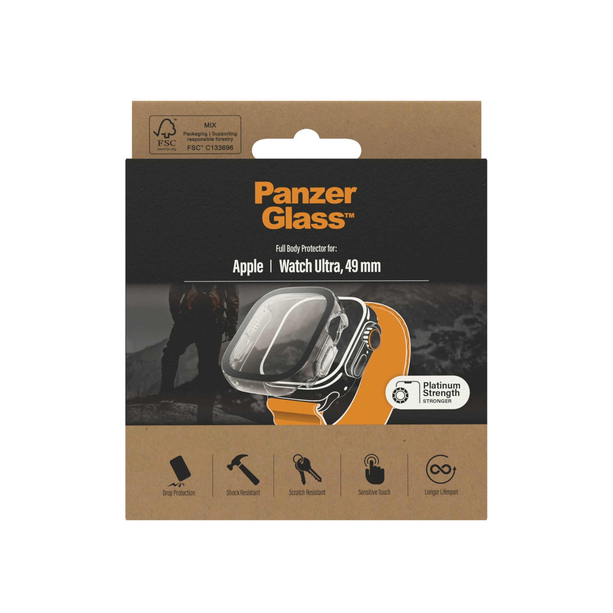Watch PANZERGLASS Full Displayschutz, Transparent Body, Transparent Apple, 49mm, Ultra