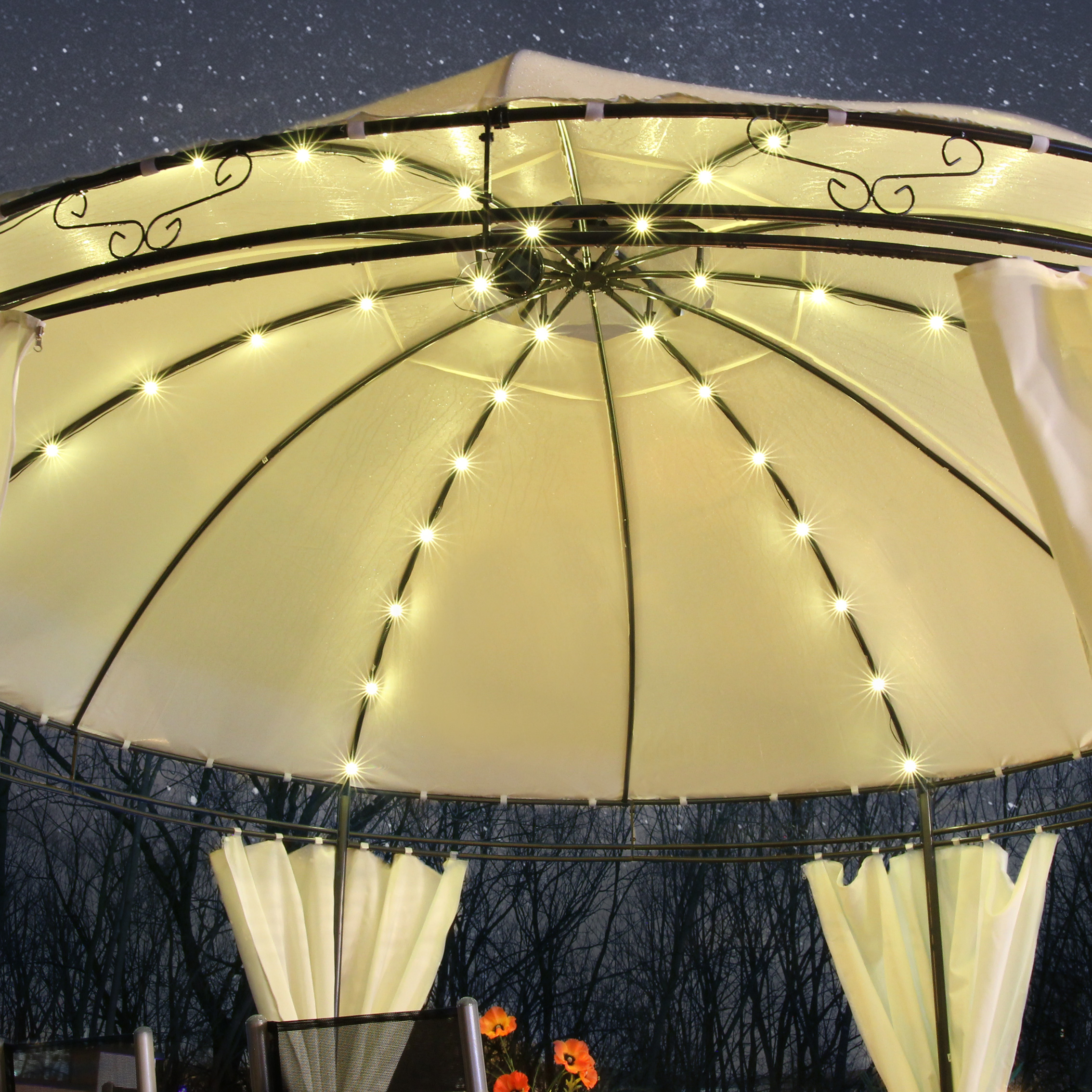 & 350cm Anthrazit SWING Lavo HARMONIE LED Pavillon,