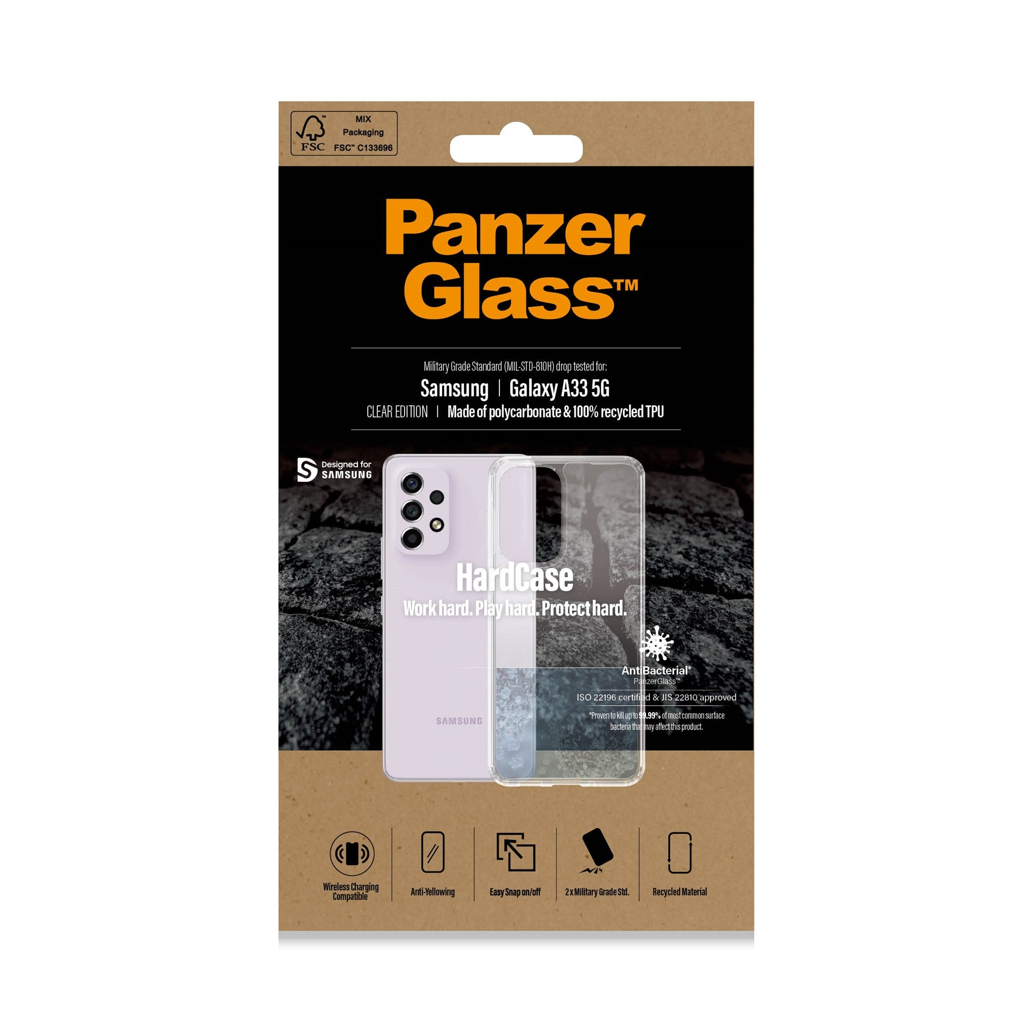 5G, Transparent A33 Backcover, PANZERGLASS Transparent, Samsung,