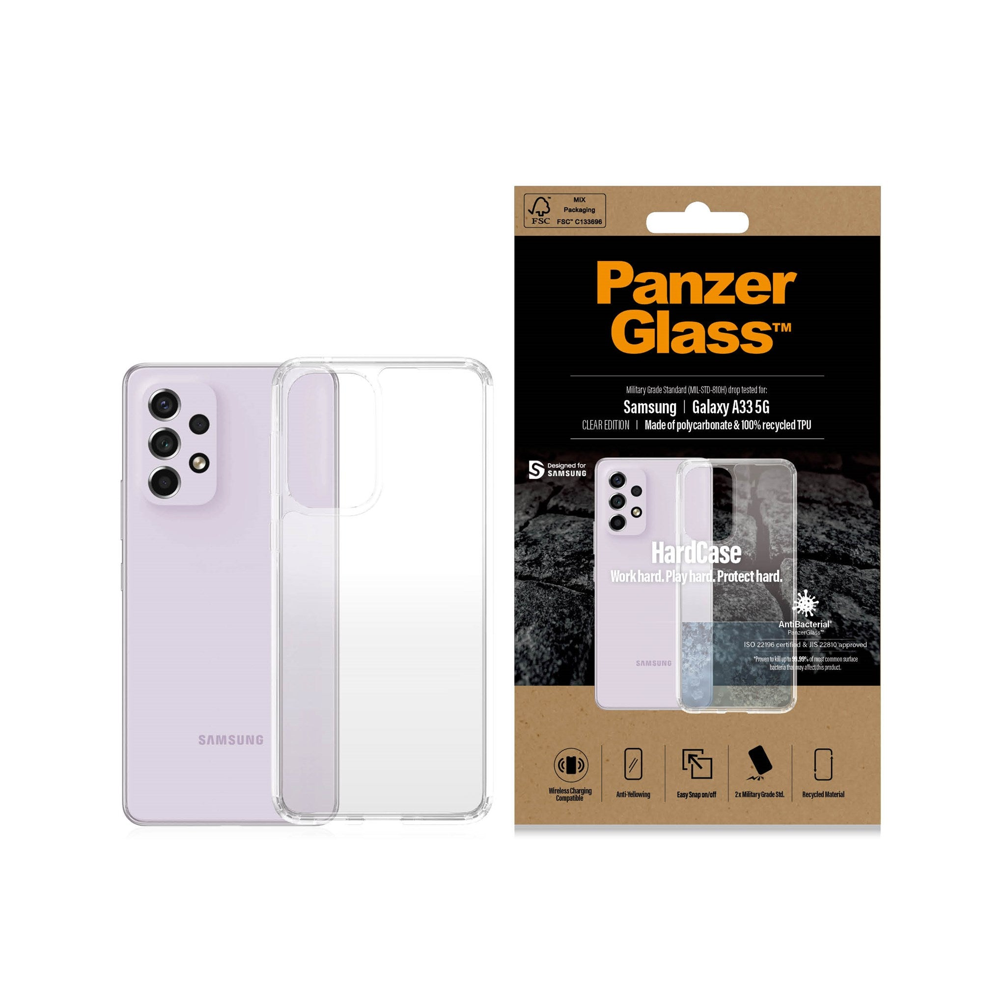 PANZERGLASS Transparent, Backcover, Transparent 5G, A33 Samsung