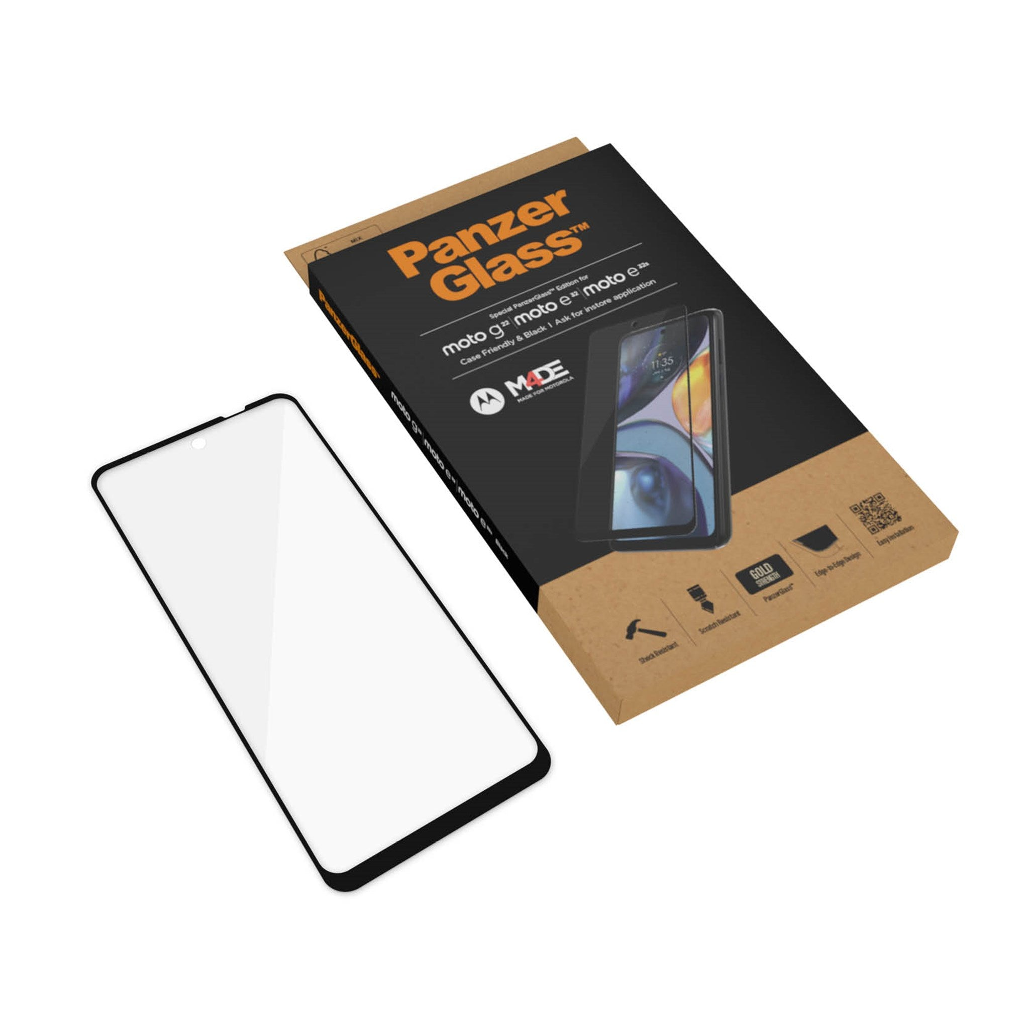 PANZERGLASS Ultra-Wide | Motorola Moto G32 Moto Displayschutz(für Fit Moto | G22 E32s)