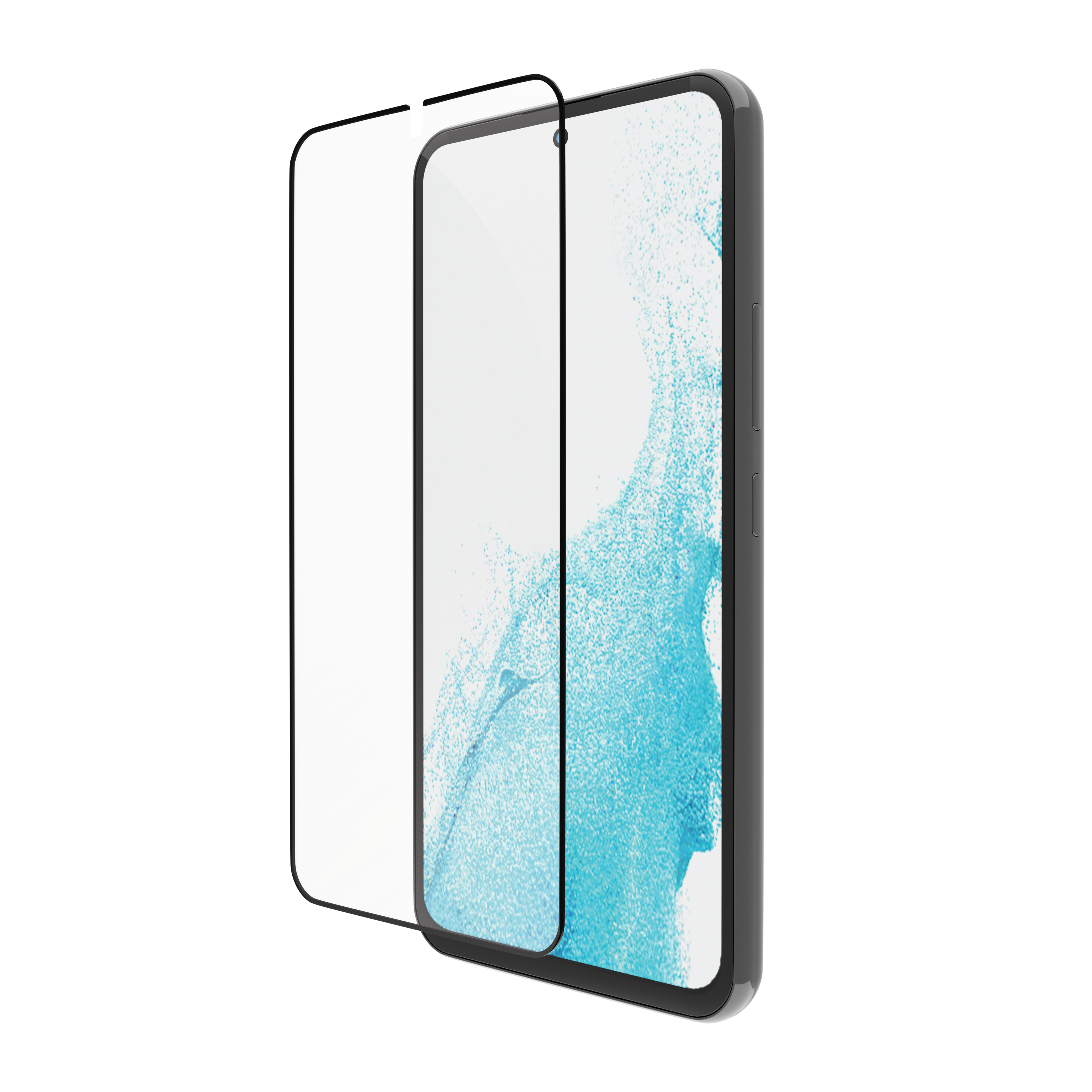 Un smartphone avec un protecteur d'écran appliqué et un autre à côté.