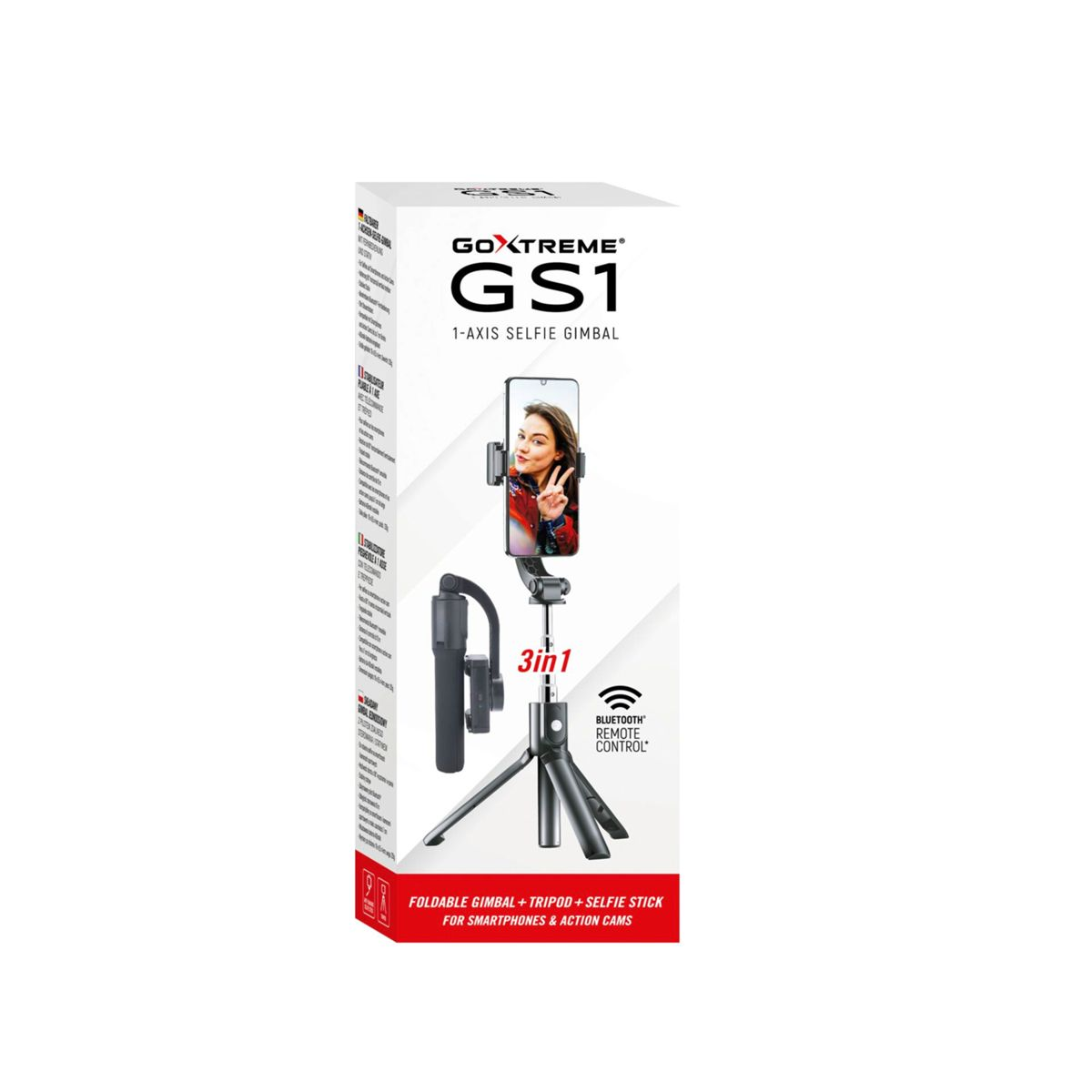 EASYPIX GoXtreme GS1 Gimbal Smartphone schwarz 1-AXIS Selfie für Gimbal