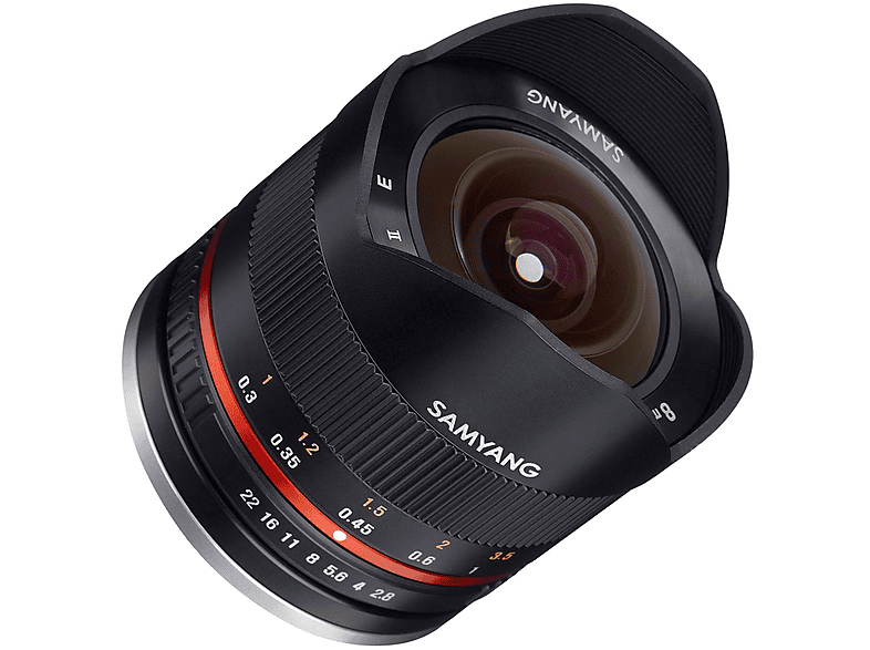 SAMYANG MF 2,8/8 Fish-Eye (Objektiv APS-C E-Mount E Sony für II 2,8 Sony