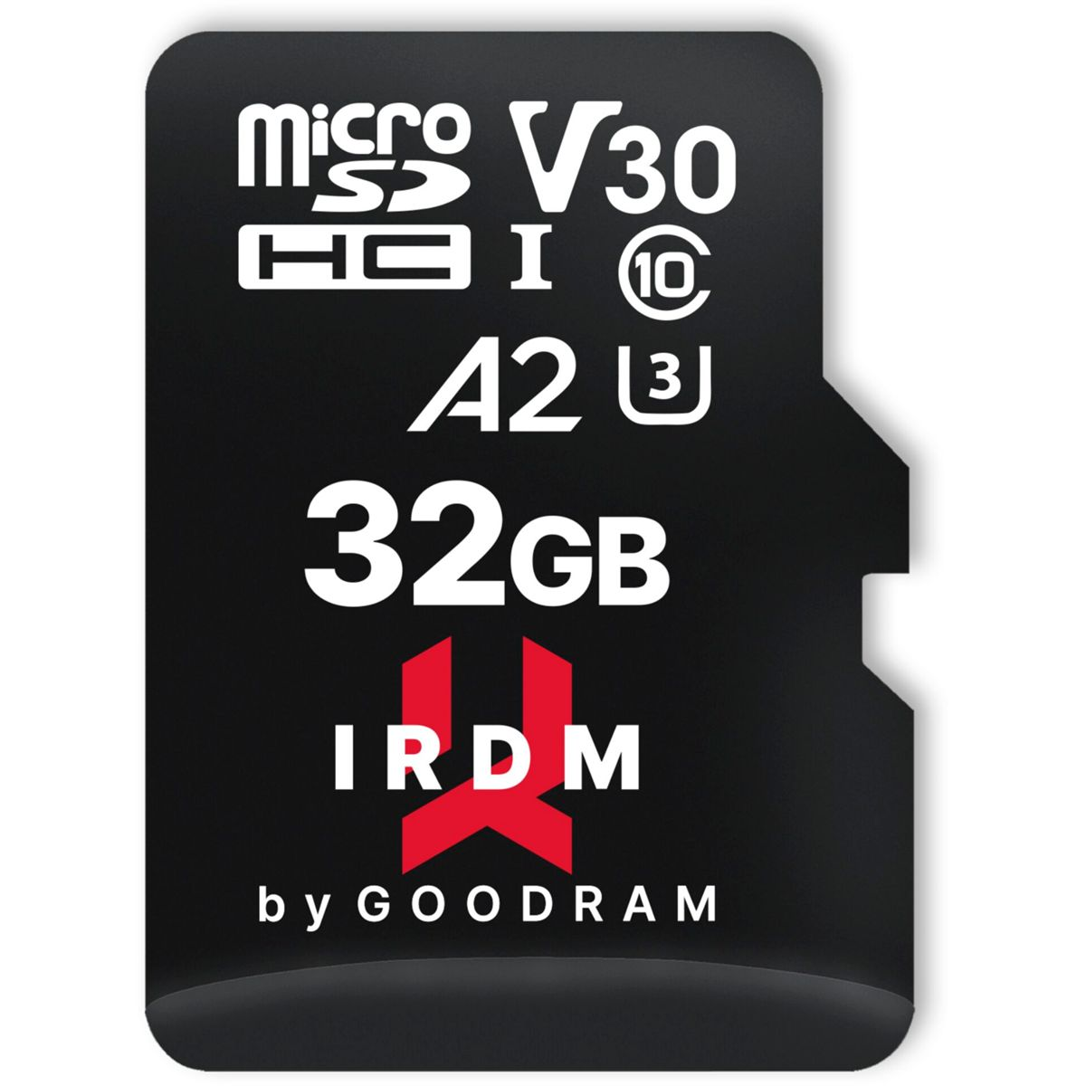 Speicherkarte, IRDM U3 V30 32 Micro-SDHC adapter, 32GB UHS-I GOODRAM + microSDHC GB