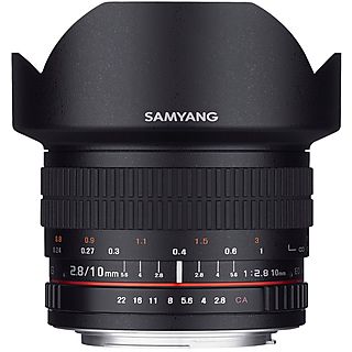 Objetivo réflex - SAMYANG 1120406101, 10 mm, 132 mm, Negro