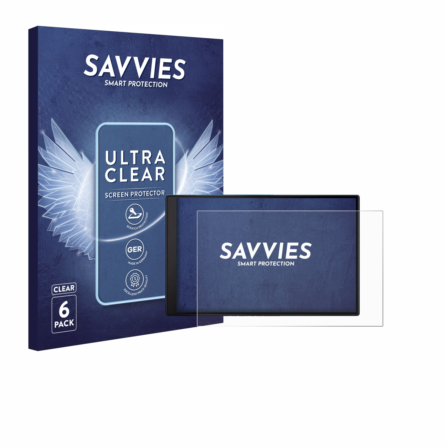 SAVVIES 6x klare Schutzfolie(für Garmin DriveSmart 86)
