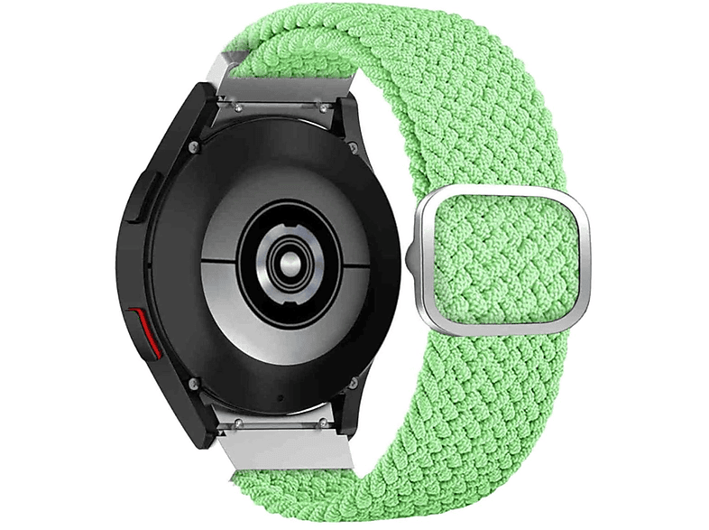 WIGENTO Nylon Design Sport Band, Ersatzarmband, Samsung, Galaxy Watch 6 / 5 / 4 40 44 mm / Watch 5 Pro 45mm / Watch 6 / 4 Classic 43 47 mm / 42 46 mm, Grün
