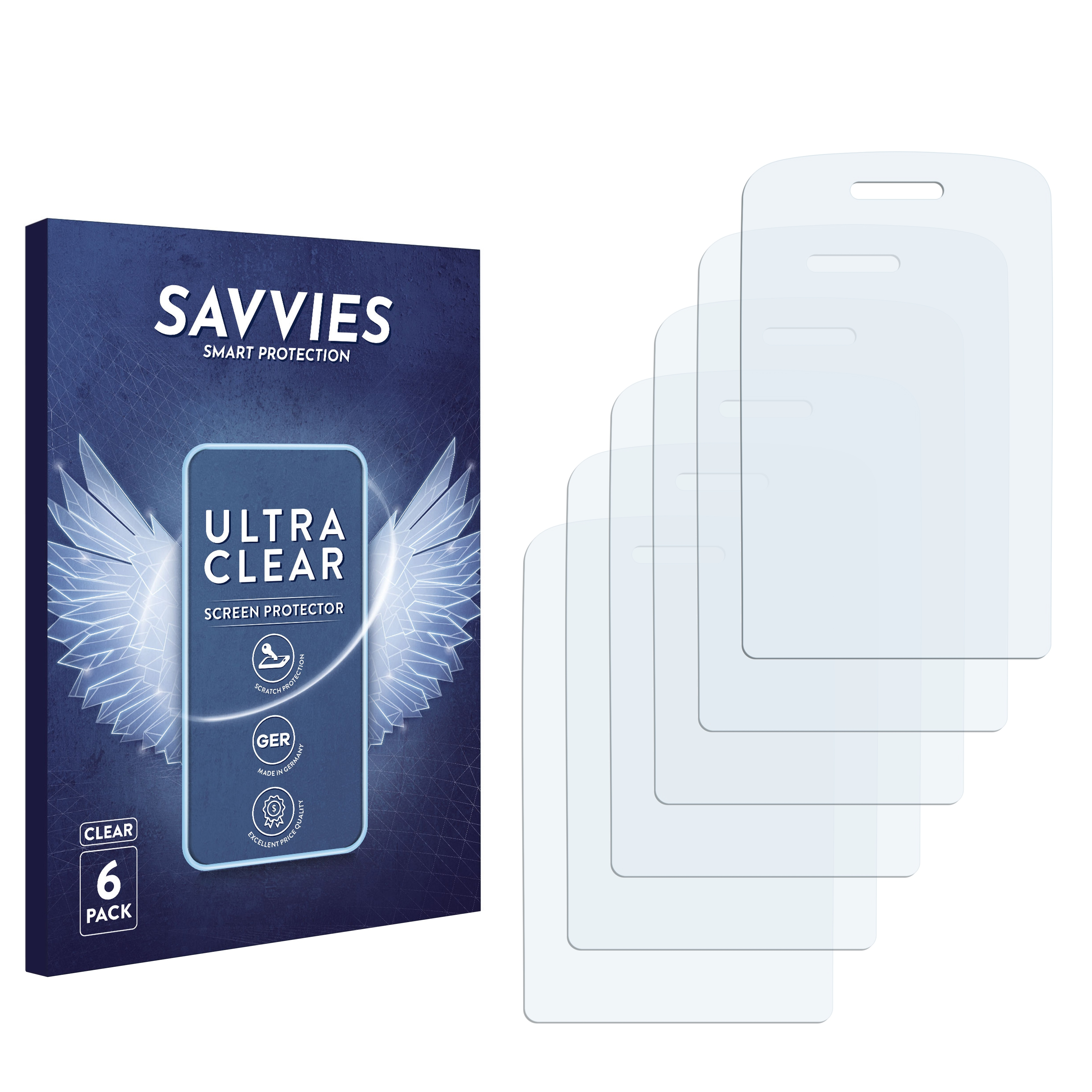 6x klare plus) SAVVIES Schutzfolie(für SL595 Beafon