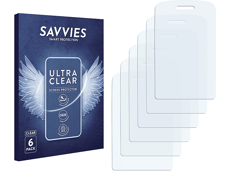 SAVVIES 6x klare Schutzfolie(für Beafon SL595 plus)