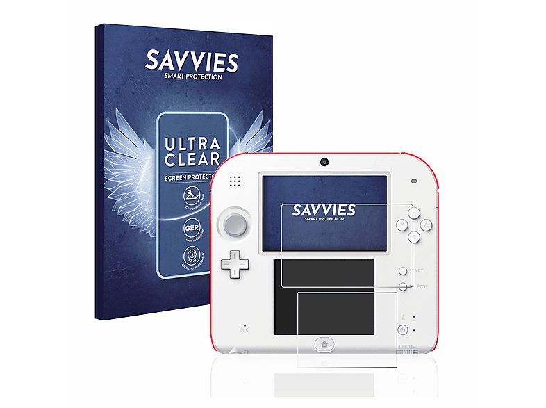 SAVVIES 18x klare Schutzfolie(für Nintendo 2DS)
