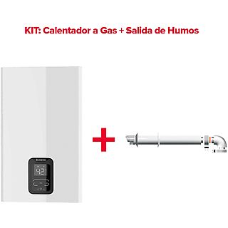 Calentador a gas Instantaneo  - KIT: Next Evo X 16L LPG + Kit salida de humos ARISTON, Blanco