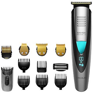 Barbero - CECOTEC Bamba PrecisionCare Pro, 1 Peine (1 y 16 mm), 4 peines (3-6-9-12 mm), 1 peine (3-6 mm) niveles, Grey