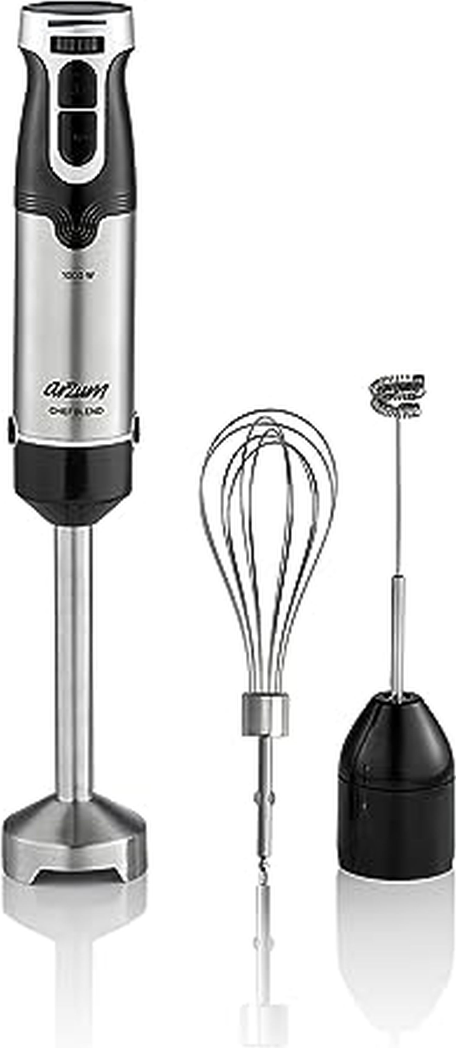 ARZUM AR1160 Stabmixer Watt) (1000 Silber-Schwarz 1000-Watt