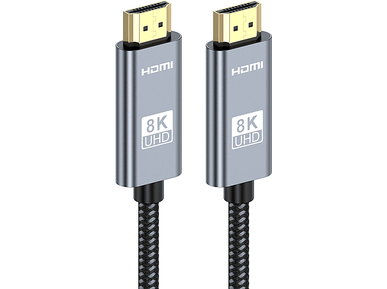 INF HDMI-Kabel 8K bei 60 mit 120 bei Stecker 4K Hz vergoldetem Hz HDMI-Kabel