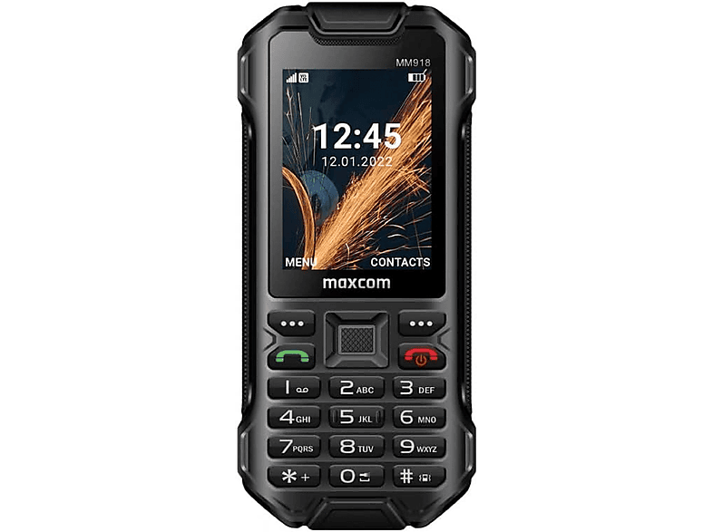 4G MM918 Mobiltelefon, Schwarz MAXCOM