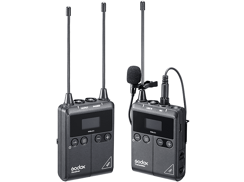 GODOX WmicS1 Kit 1 UHF Lavalier Drahtlos System Mikrofon