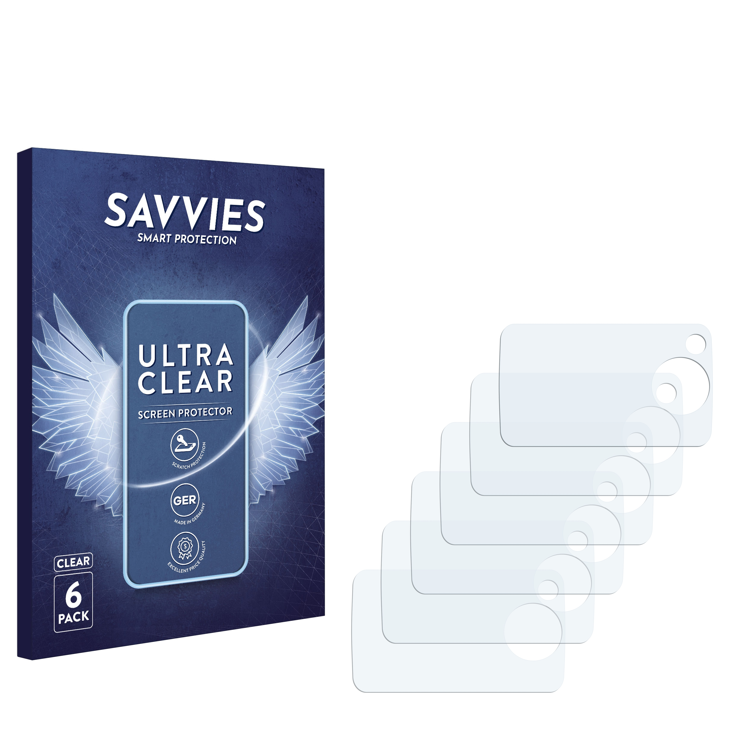 SAVVIES 6x klare Philips Schutzfolie(für SA3345)