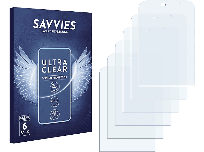 SAVVIES 6x klare Schutzfolie(für Alcatel One Touch OT-903D)