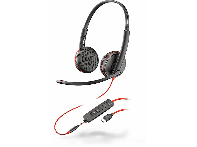 POLY Blackwire C3225, In-ear Kopfhörer Bluetooth Schwarz