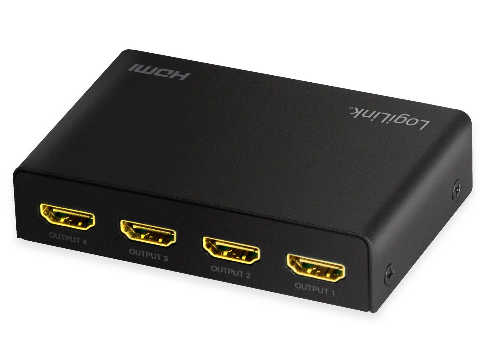1x4-Port, HD0038, LOGILINK HDMI-Splitter EDID 11,9 Downscaler, cm 4K/60 Hz,