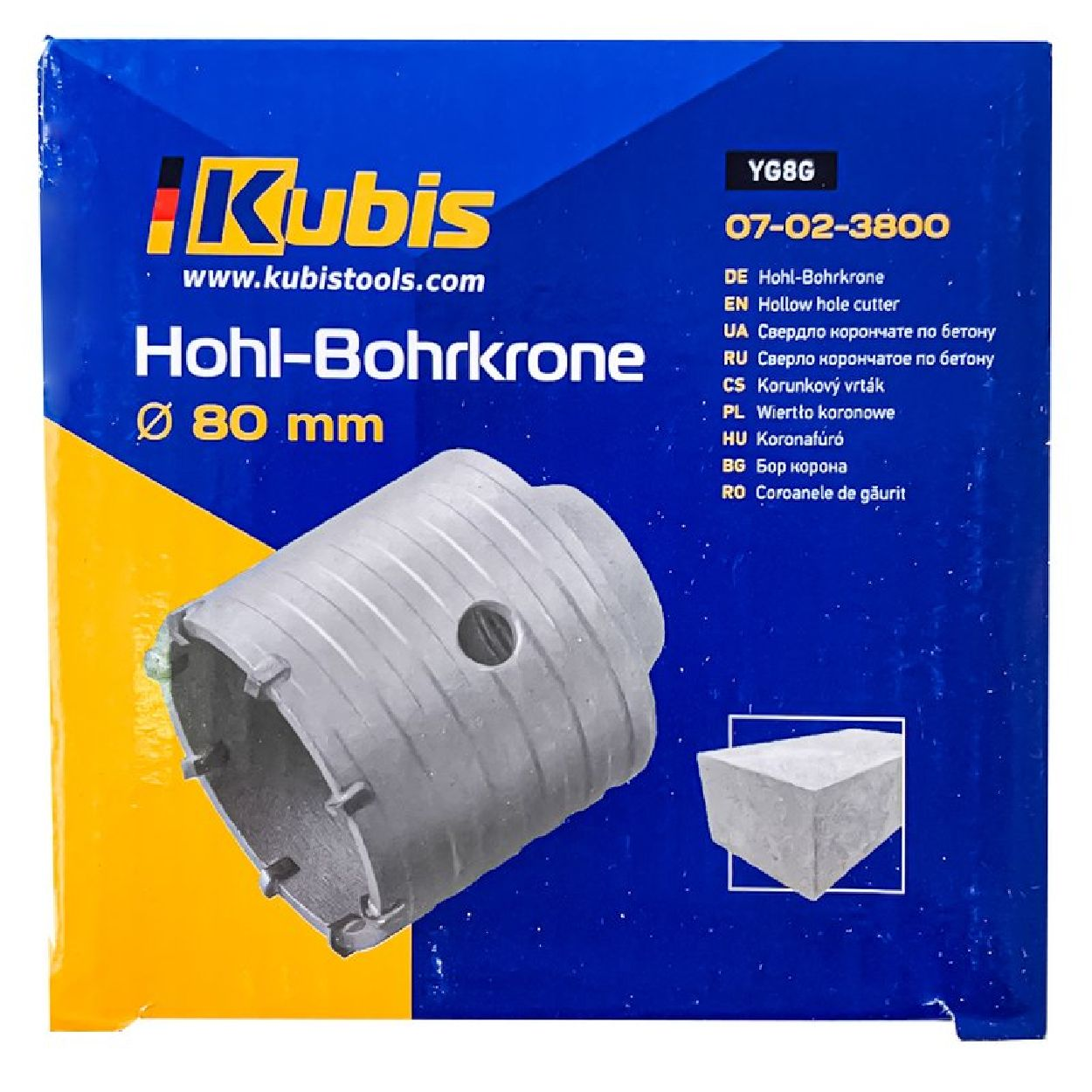 INBUSCO / KUBIS KB07-02-3800 Multifunktionswerkzeug, BohrkroneSET Transparent + KB07-02-3681