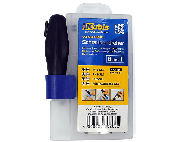 INBUSCO / KUBIS Schraubendreher Multifunktionswerkzeug, Blau KB02-08-0208
