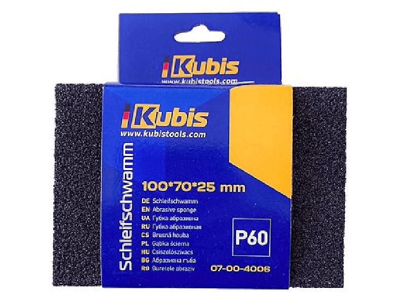 INBUSCO / KUBIS Schleifschwamm Multifunktionswerkzeug, KB07-00-4006-10 Transparent