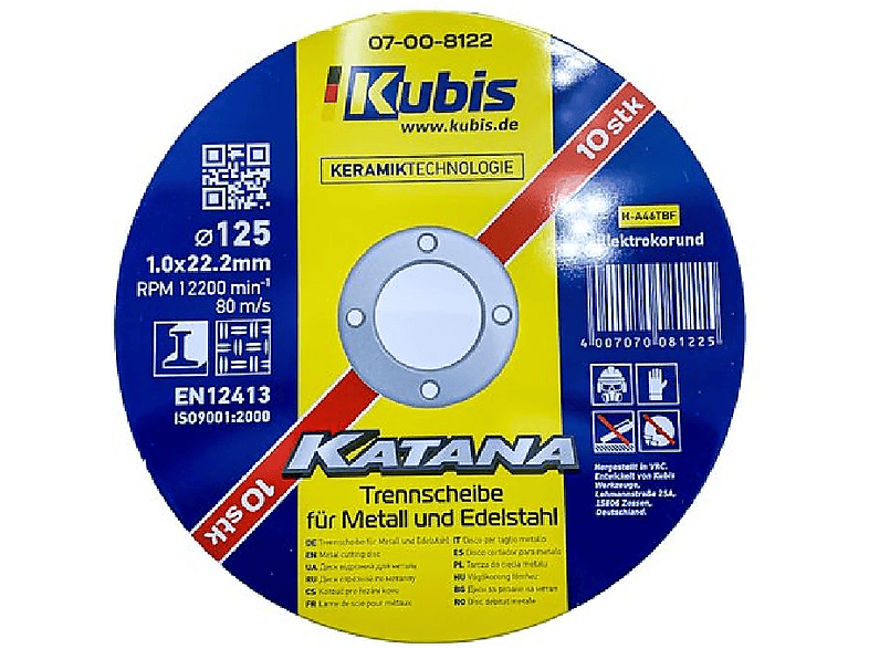 INBUSCO / KUBIS Transparent KB07-00-8122-V1 Multifunktionswerkzeug, Trennscheibe
