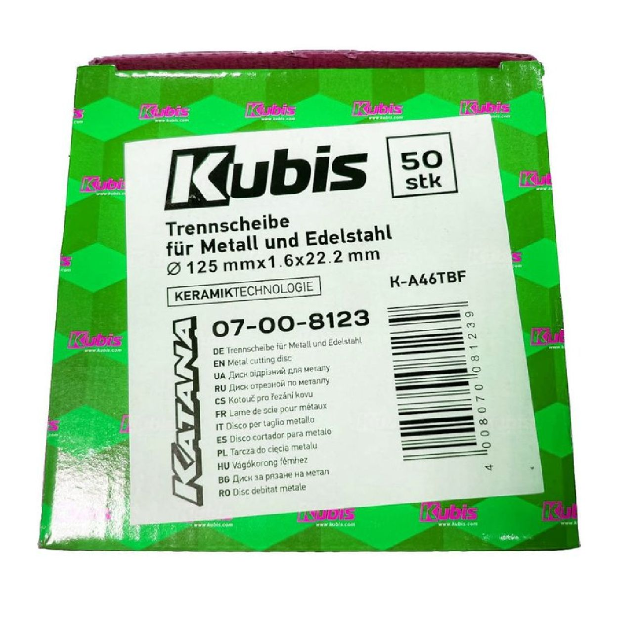 INBUSCO / KUBIS Trennscheibe KB07-00-8123-V1 Multifunktionswerkzeug, Transparent