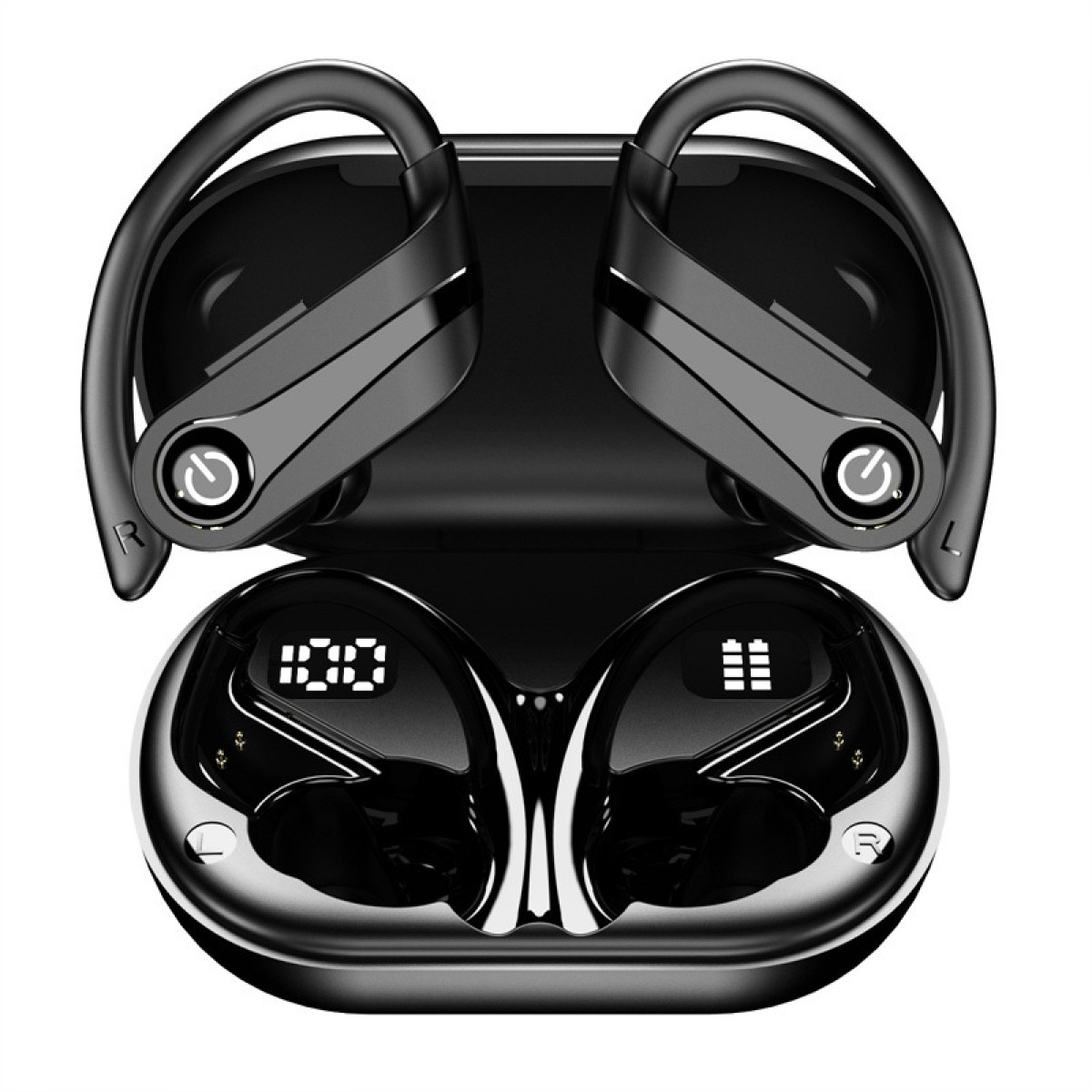 Open-ear Kopfhörer Drahtlose Schwarz INF Kopfhörer Hi-Fi-Sound-Rauschunterdrückung, Bluetooth 5.3