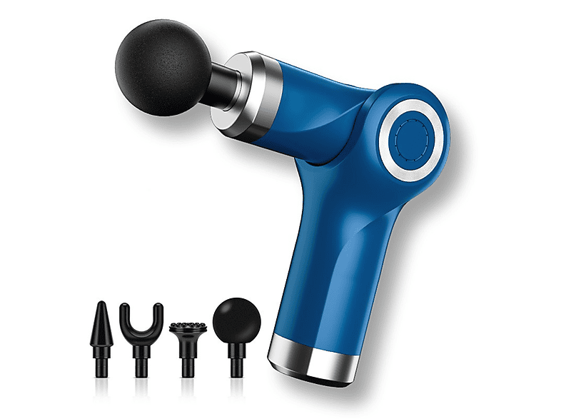 SYNTEK Fascia Gun Blau Klappbares elektrisches Massagegerät zur Muskelentspannung Massagepistole