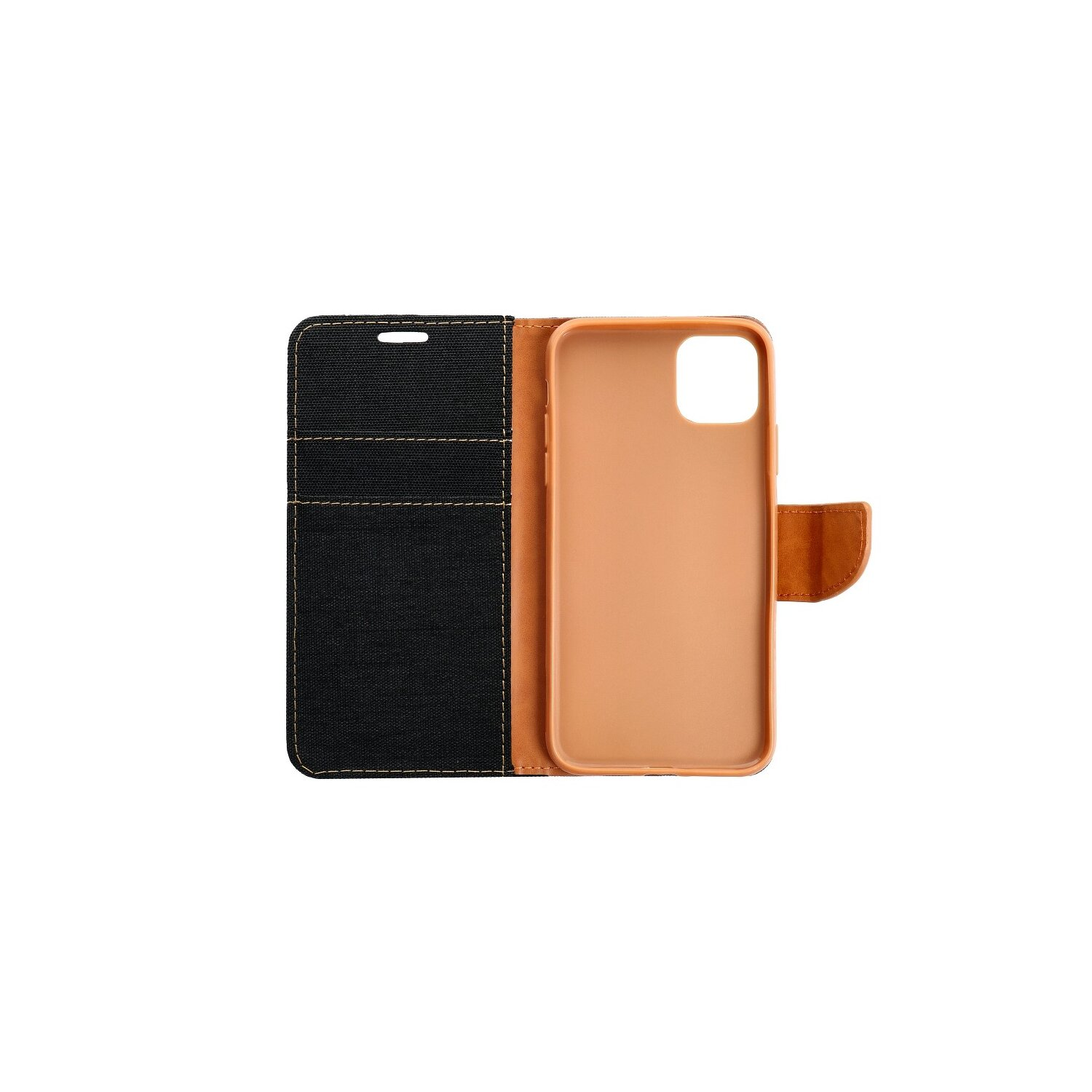 COFI Buch Tasche, Bookcover, Apple, iPhone Pro, Schwarz 14