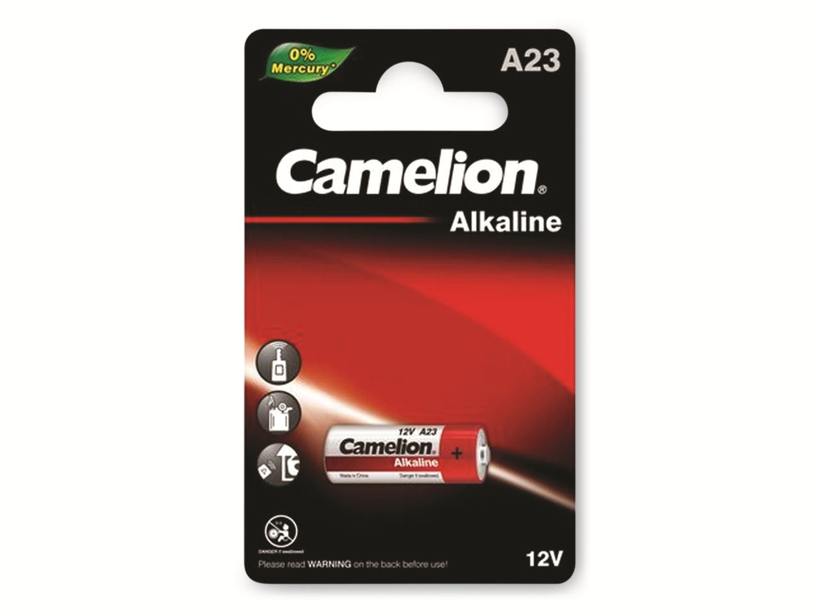 CAMELION 12V-Batterie, Plus Alkaline, Stück 1 Alkaline A23, Batterie